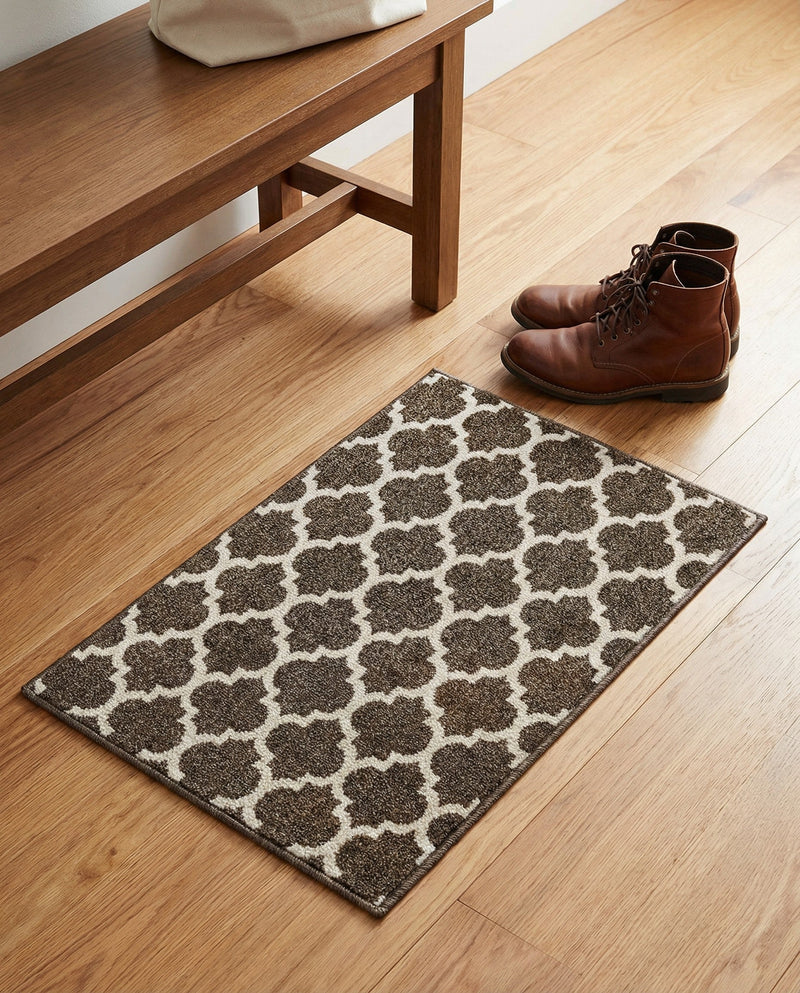Lattice Gardens Collection Area Rug -  Bloomfield (Brown) Rectangle Brown  lifestyle 18