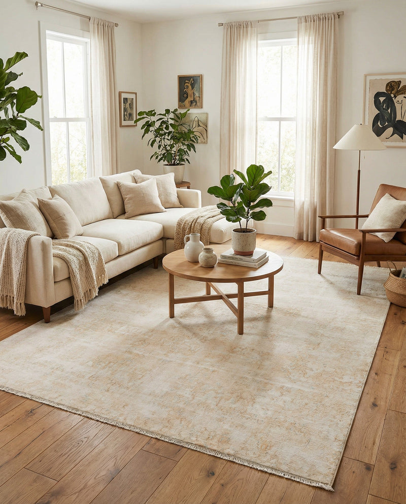 Bazaar Chic Collection Area Rug -  Agadir Rectangle Ivory  lifestyle 16
