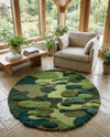 Forest Floor Oasis Collection Area Rug - Willowbrook Round Green  lifestyle 29