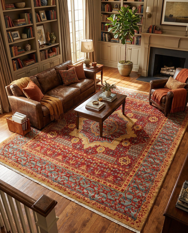 Ottoman Elegance Collection Area Rug -  Cappadocia Rectangle Red  lifestyle 11