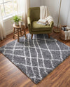 Cozy Haven Shag Collection Area Rug - Serenity (Pebble Gray) Square Pebble Gray  lifestyle 62