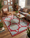Arcadia Rugs Collection Area Rug -  Atlantis (Red) Rectangle Red  lifestyle 17