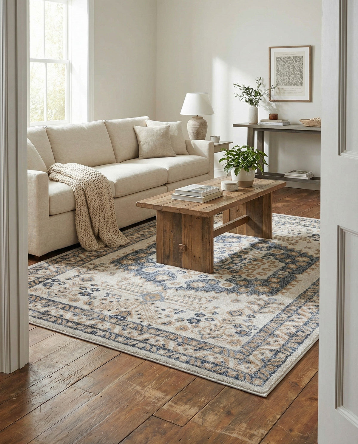 Cambridge Classics Collection Area Rug -  Pembroke (Cream) Rectangle Cream  lifestyle 28