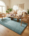 Plush Oasis Collection Area Rug - Serenity (Light Slate Blue) Rectangle Light Slate Blue  lifestyle 22