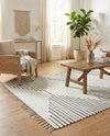 Thar Cotton Collection Area Rug - Jaisalmer (White) Rectangle White  lifestyle 15