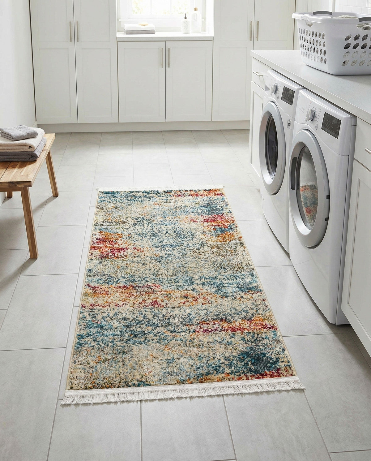 Caribbean Breeze Collection Area Rug -  Isla Runner Cream  lifestyle 117