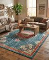 Brighton Terrace Collection Area Rug - Hove (Blue) Rectangle Blue  lifestyle 4