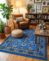 Isfahan Elegance Collection Area Rug - Naghsh-e Jahan (Dark Blue) Rectangle Dark Blue  lifestyle 18