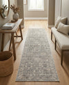 Seville Stripes Collection Area Rug -  Granada (Gray) Runner Gray  lifestyle 71