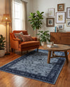 Horizon Collection Area Rug -  Apex (Blue) Rectangle Blue  lifestyle 14