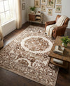 Sanctuary Retreat Collection Area Rug -  Enclave Rectangle Chocolate Brown  lifestyle 11