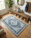 Aegean Elegance Washables Collection Area Rug -  Delos Rectangle Navy Blue  lifestyle 24