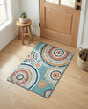 Seaside Blooms Collection Area Rug -  Eden Rectangle Light Blue  lifestyle 31