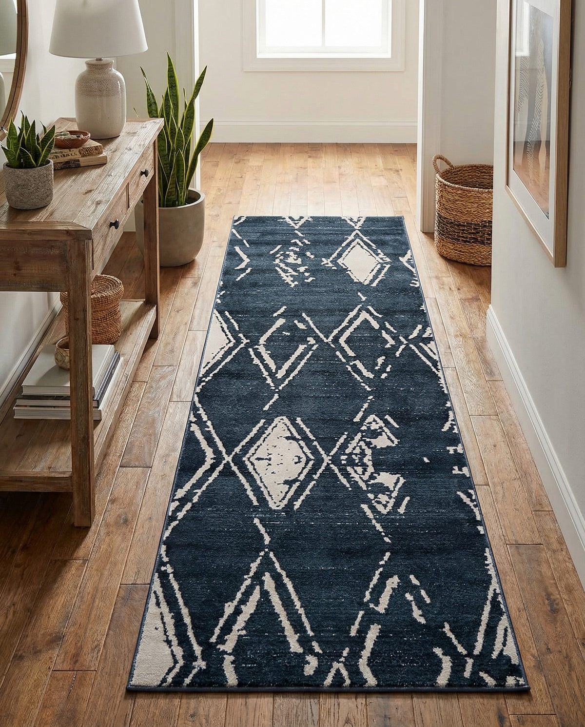 Metro Heights Collection Area Rug -  Madison Runner Navy Blue  lifestyle 114
