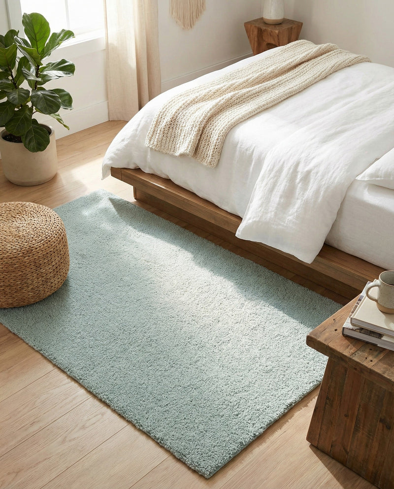 Cozy Comfort Shag Collection Area Rug - Haven (Sage Green) Rectangle Sage Green  lifestyle 27