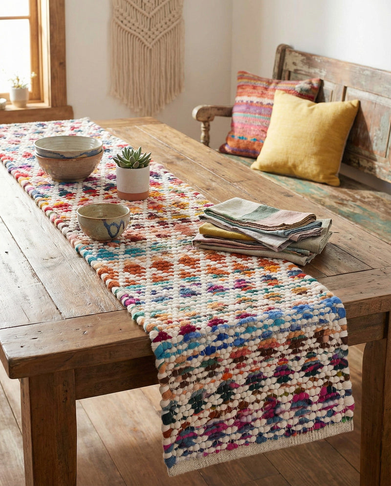 Woven Udaipur Collection Area Rug - Howrah Table Runner Multi  lifestyle 60