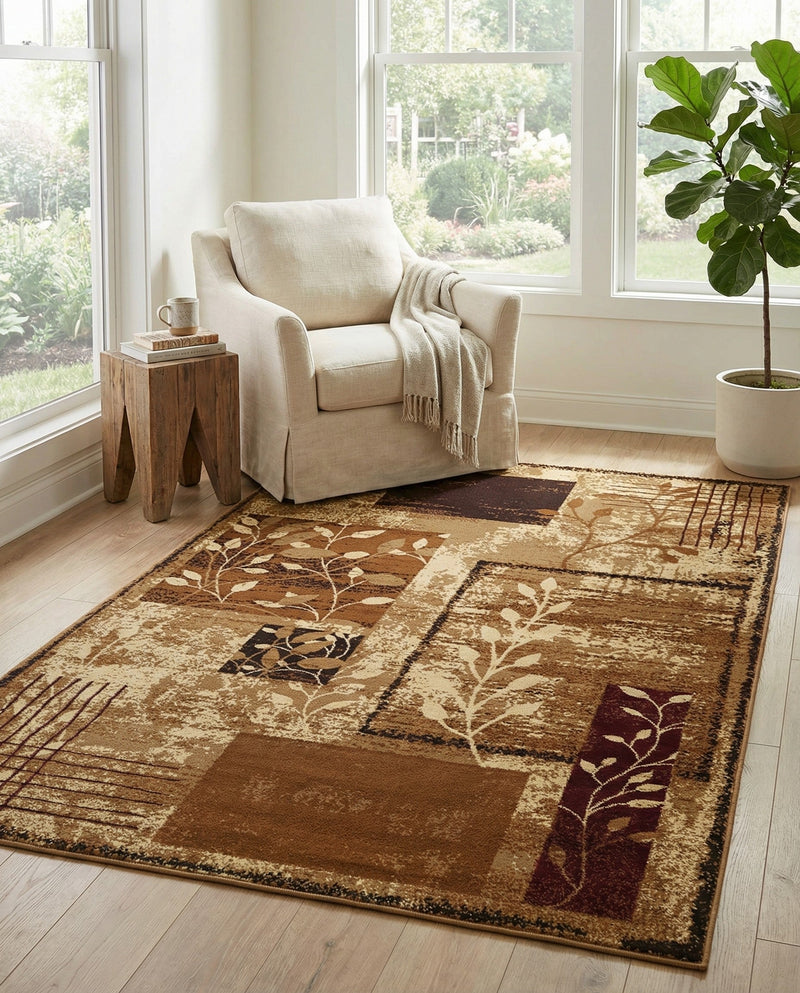 Bistro Lounge Collection Area Rug -  Affogato Rectangle Beige  lifestyle 47