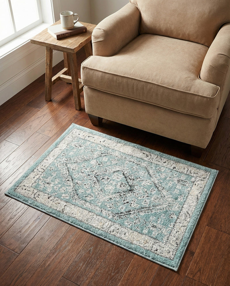 Adriana Terrace Collection Area Rug - Capri (Aqua) Rectangle Aqua  lifestyle 22