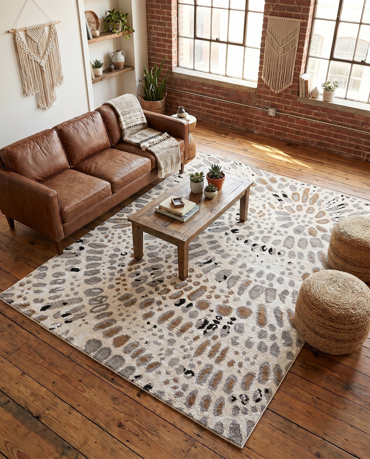 Sienna Collection Area Rug -  Modena Rectangle Ivory  lifestyle 19