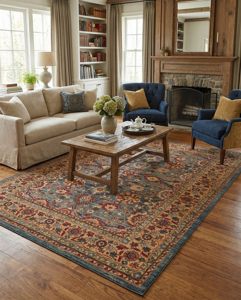 Chelsea Elegance Collection Area Rug -  Osterley Rectangle Blue  lifestyle 64
