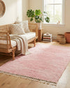 Thar Cotton Collection Area Rug - Jaisalmer (Rose) Rectangle Rose  lifestyle 12