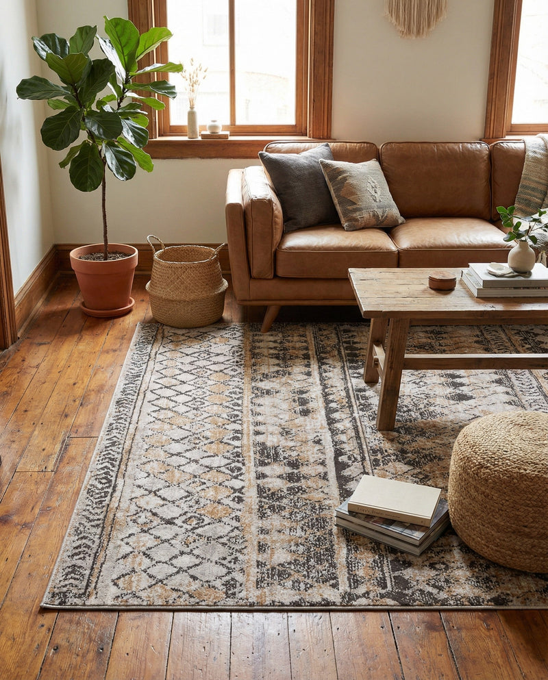 Dresden Elegance Collection Area Rug -  Zittau Rectangle Beige  lifestyle 37