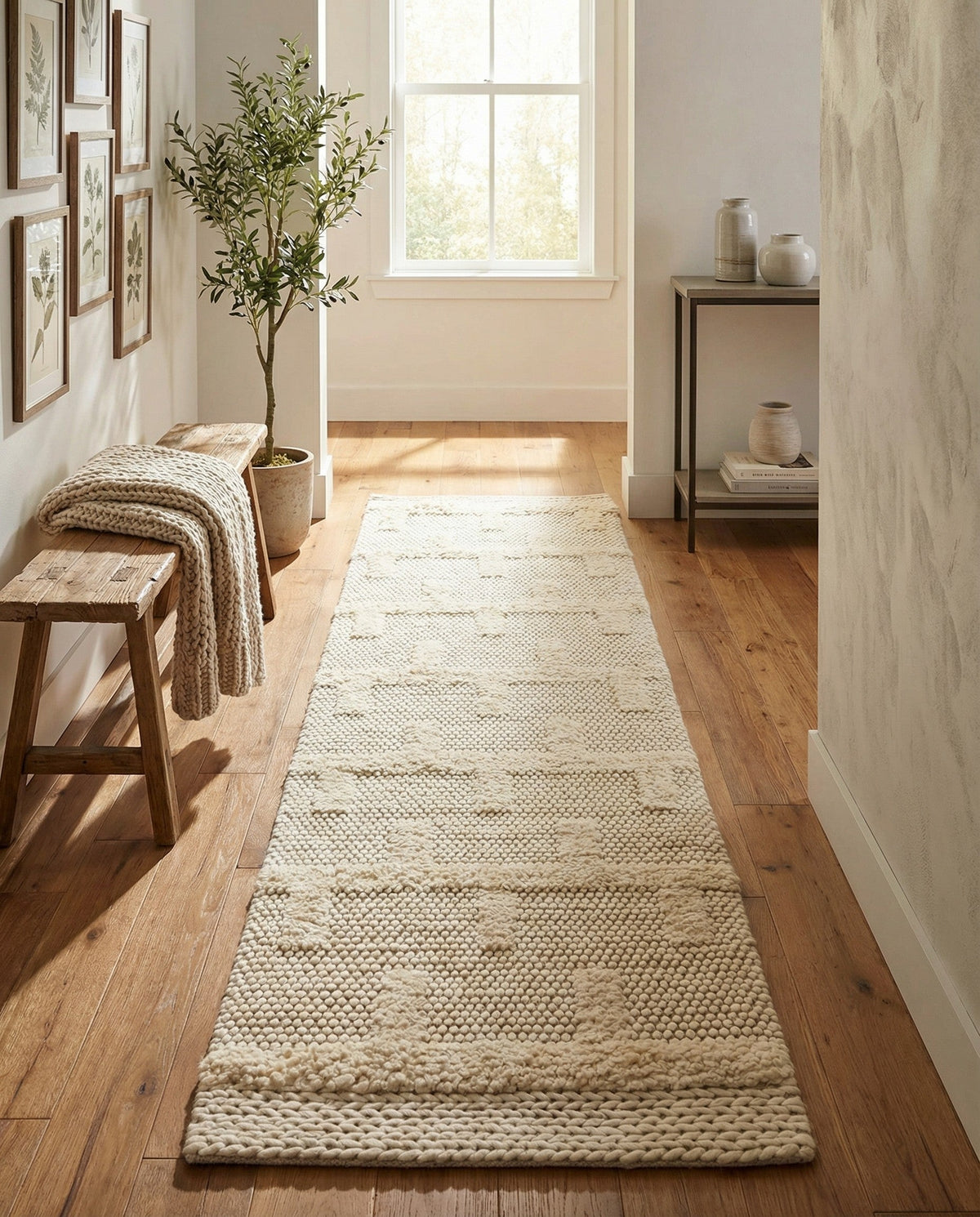 Lana Tasmanian Wool Collection Area Rug - Freycinet Runner Ivory  lifestyle 35