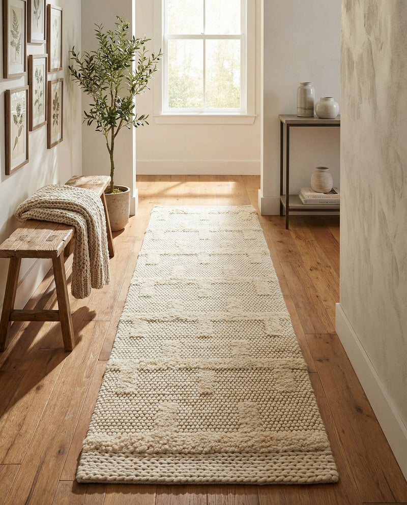 Lana Tasmanian Wool Collection Area Rug - Freycinet Runner Ivory  lifestyle 35