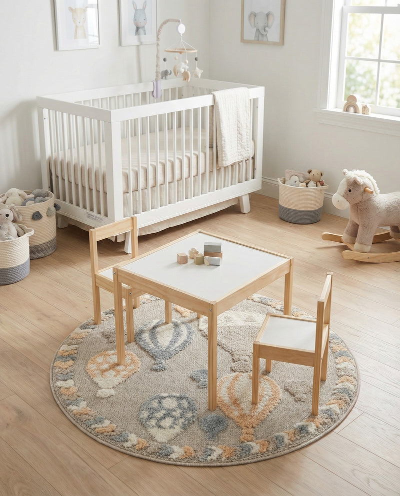 Wonder Tykes Collection Area Rug -  Joyscape Round Multi  lifestyle 56