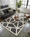 Monochrome Collection Area Rug -  Onyx Rectangle Gray  lifestyle 36
