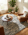 Wellington Luxe Shag Collection Area Rug - Kapiti Rectangle Salt and Pepper  lifestyle 51