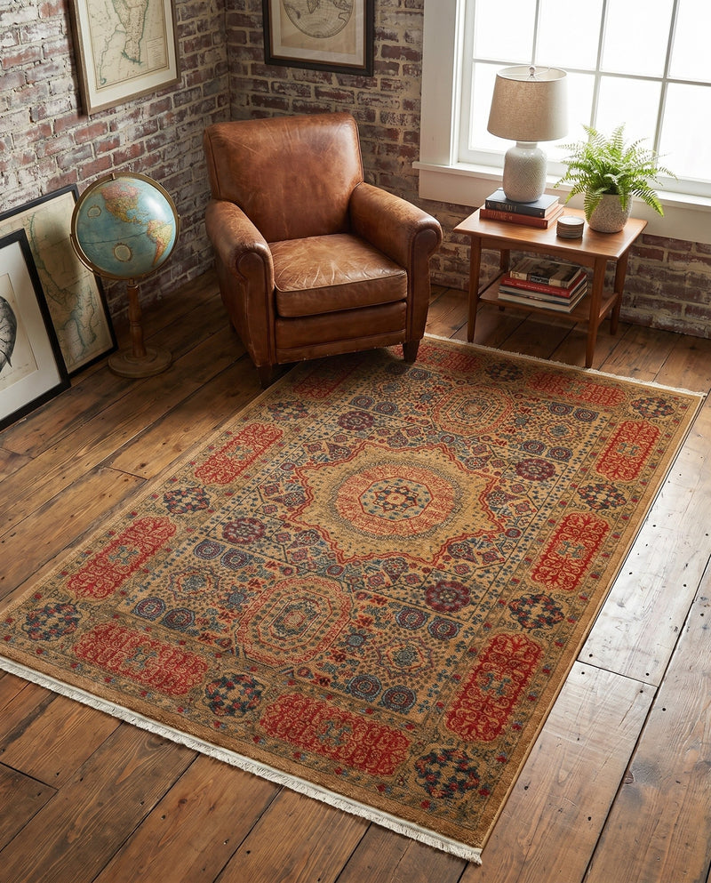 Ottoman Elegance Collection Area Rug -  Ephesus Rectangle Beige  lifestyle 50