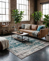 Copenhagen Comfort Collection Area Rug -  Odense Rectangle Blue  lifestyle 10