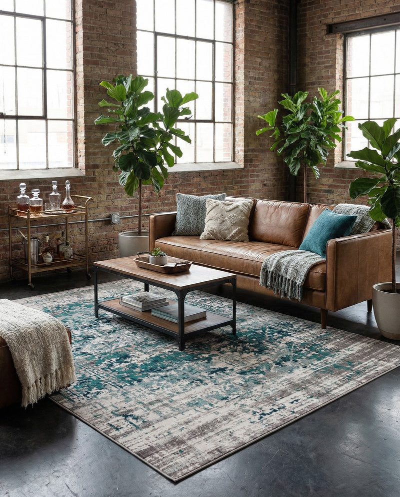 Copenhagen Comfort Collection Area Rug -  Odense Rectangle Blue  lifestyle 10