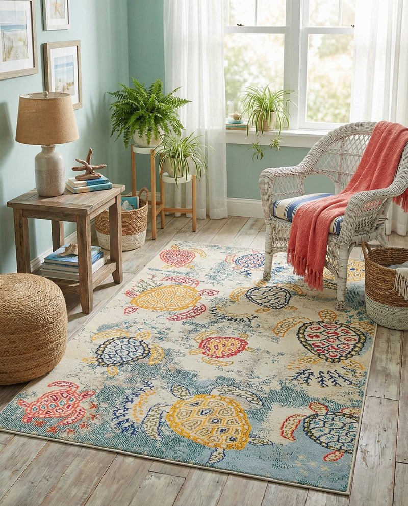 Sorrento Shores Collection Area Rug -  Massa Rectangle Beige  lifestyle 25