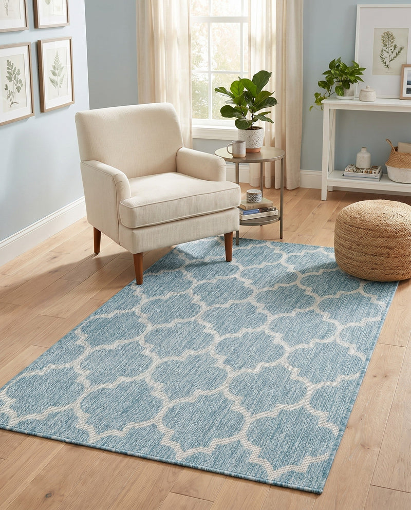 Savannah Pergola Collection Area Rug - Arbor (Aquamarine) Rectangle Aquamarine  lifestyle 23