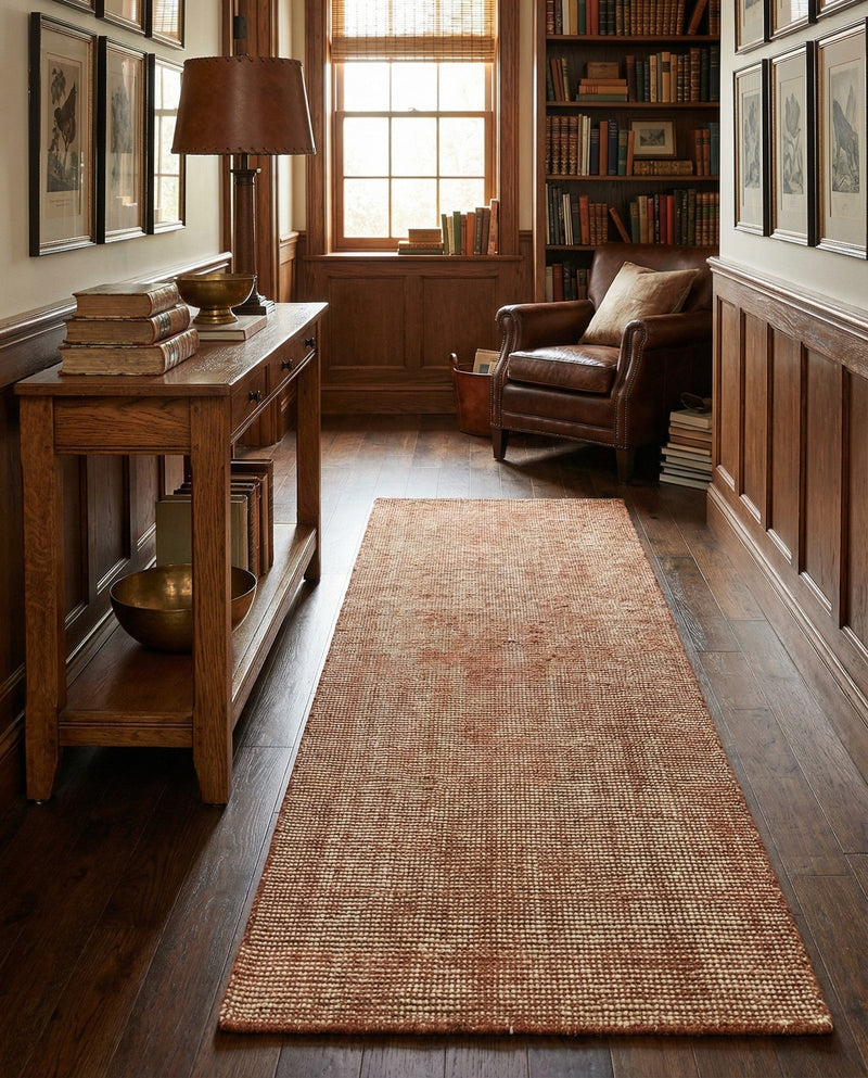 Berkshire Estate Collection Area Rug - Windsor (Cocoa Bean Brown) Runner Cocoa Bean Brown  lifestyle 41