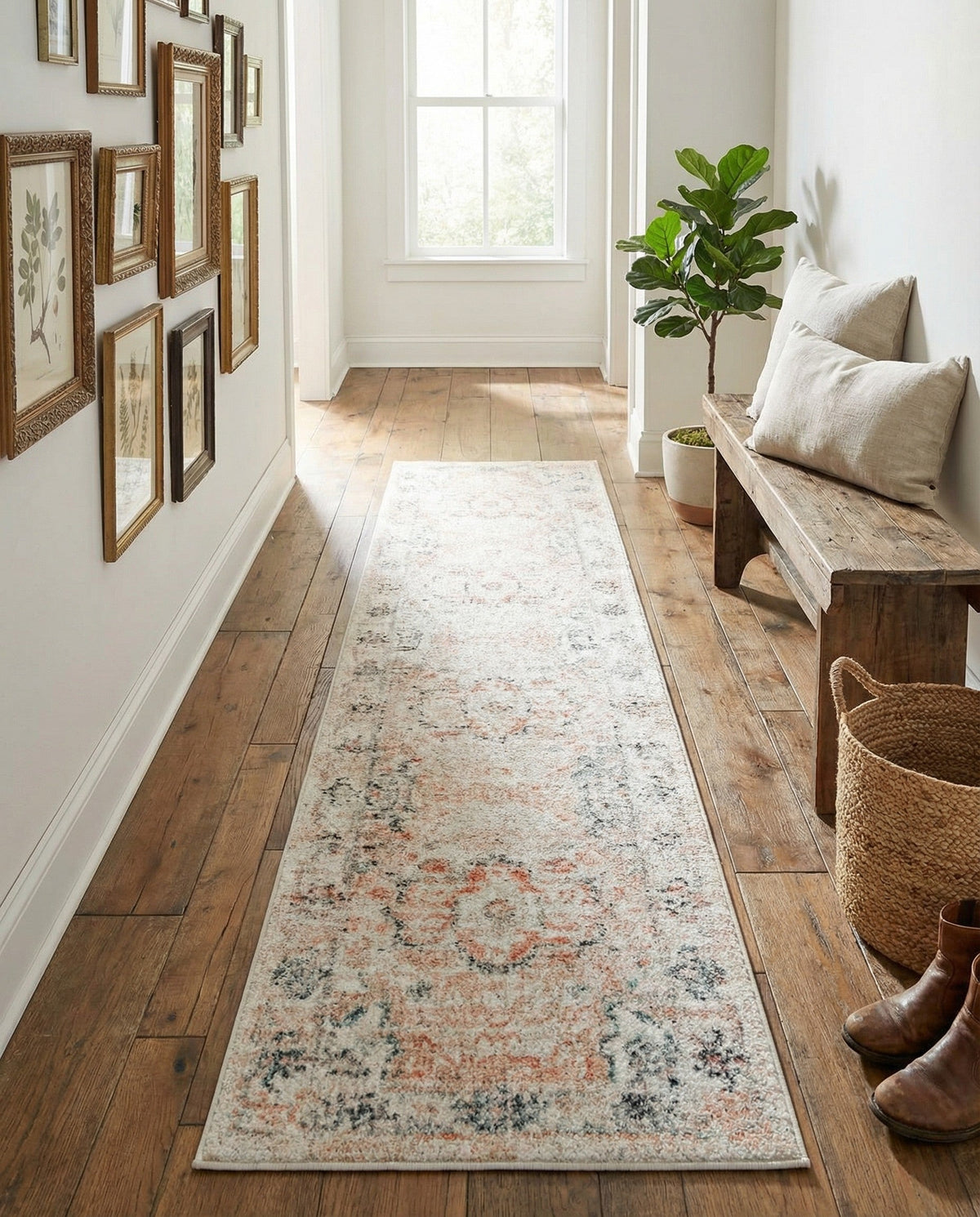 Parisian Elegance Collection Area Rug - Versailles (Ivory) Runner Ivory  lifestyle 117