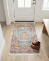 Caribbean Breeze Collection Area Rug -  Vieques Rectangle Light Blue  lifestyle 11
