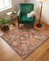 Seville Stripes Collection Area Rug -  Cordoba (Brick Red) Square Brick Red  lifestyle 39