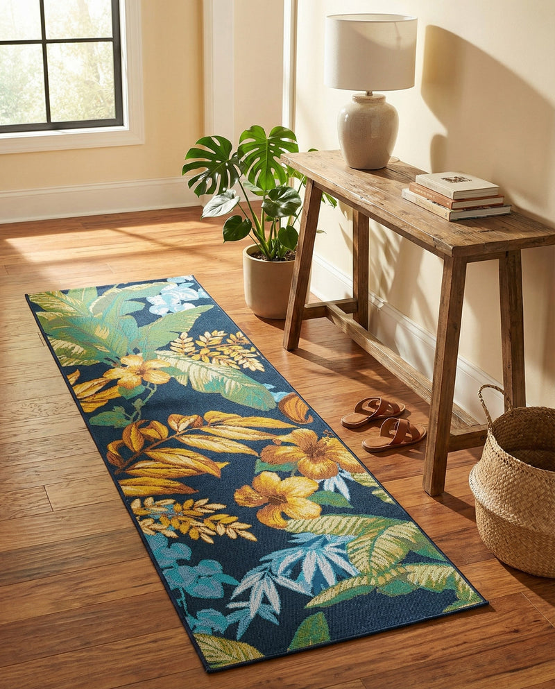 Seaside Blooms Collection Area Rug -  Grove Runner Multi  lifestyle 70