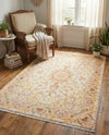 Bazaar Chic Collection Area Rug -  Fez Rectangle Ivory and Gold  lifestyle 9