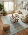 Adriana Terrace Collection Area Rug - Capri (Aqua) Rectangle Aqua  lifestyle 4