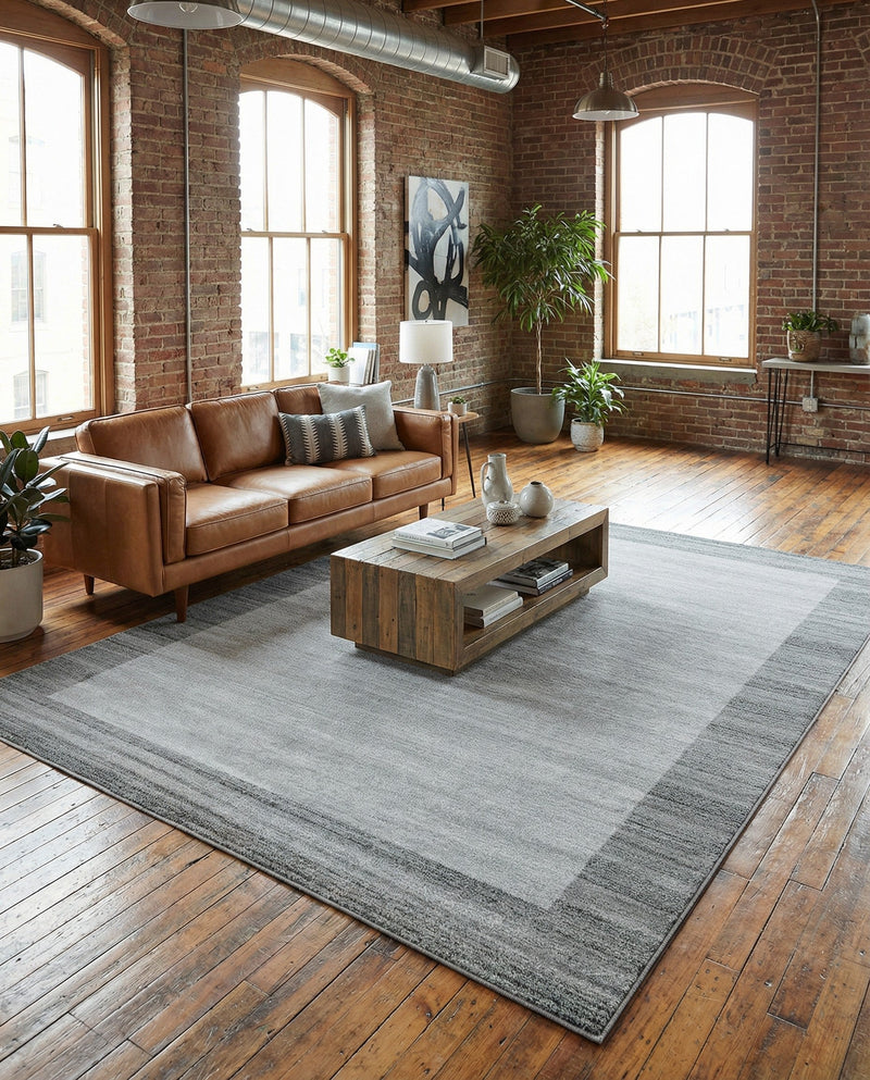 Studio Haven Collection Area Rug -  Conservatory (Light Gray) Rectangle Light Gray  lifestyle 14