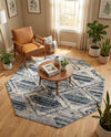 Marrakech Mosaic Collection Area Rug -  Atlas Octagon Blue Gray  lifestyle 31