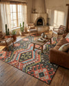 Savannah Threads Collection Area Rug - Yosemite Rectangle Multi  lifestyle 6