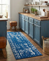 Brighton Stripes Collection Area Rug - Sussex (Navy Blue) Runner Navy Blue  lifestyle 52