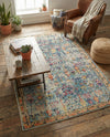Sierra Collection Area Rug -  Shasta Rectangle Blue  lifestyle 43
