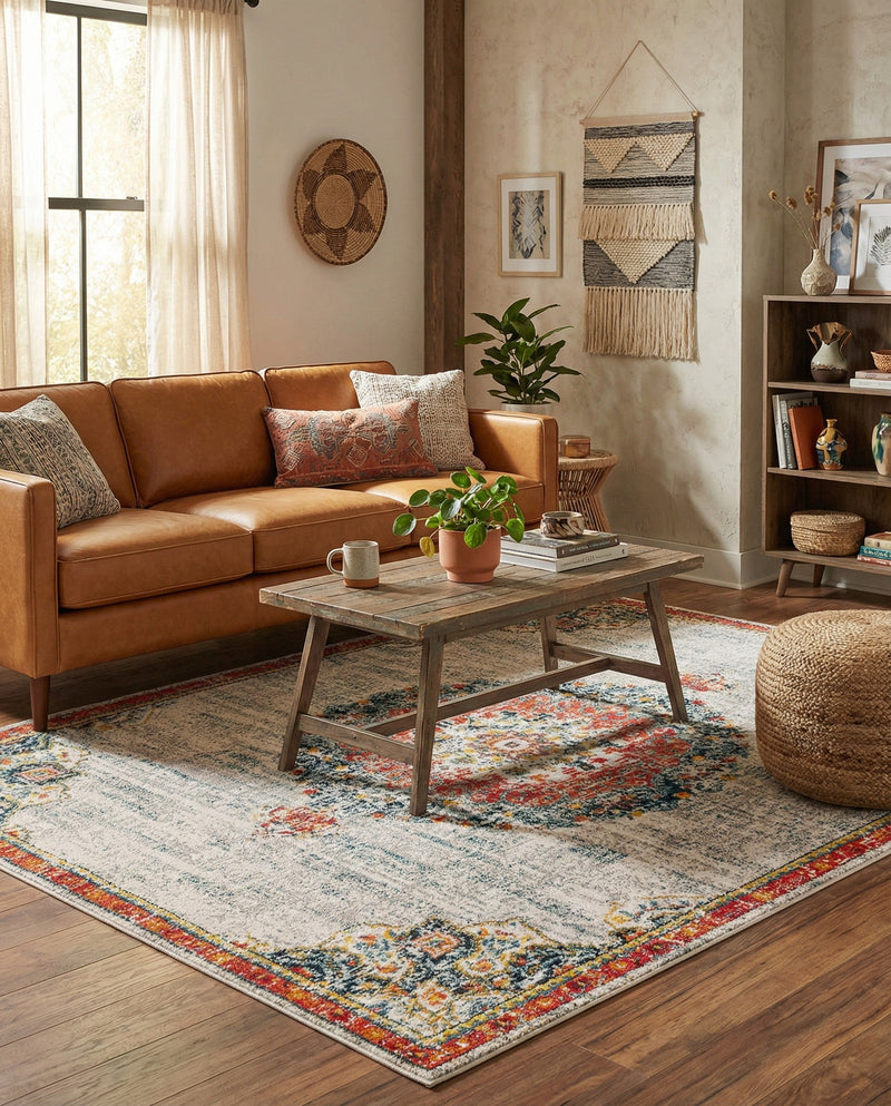 Brighton Terrace Collection Area Rug - Hove (Ivory) Rectangle Ivory  lifestyle 12
