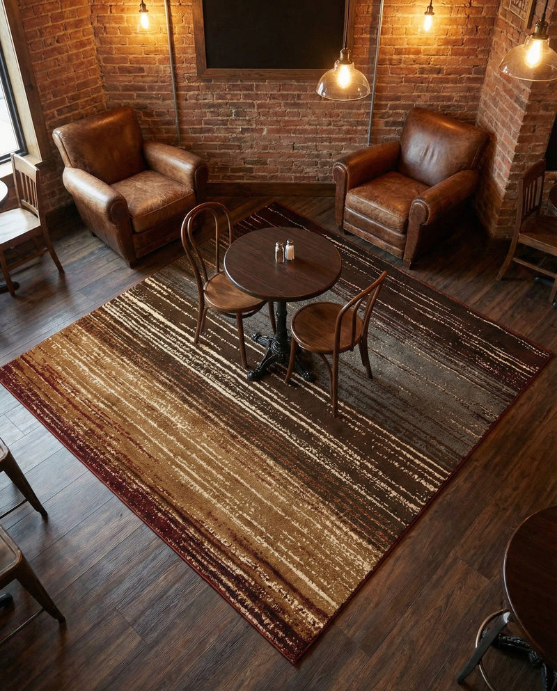 Bistro Lounge Collection Area Rug -  Cortado Square Beige  lifestyle 57